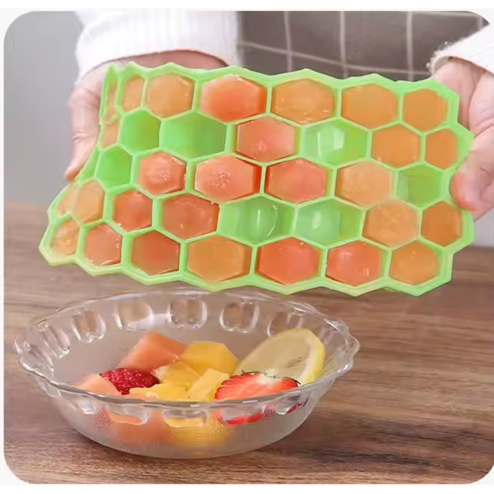 Honeycomb Silicone Ice Cube Mold – Easy Release & Creative Design