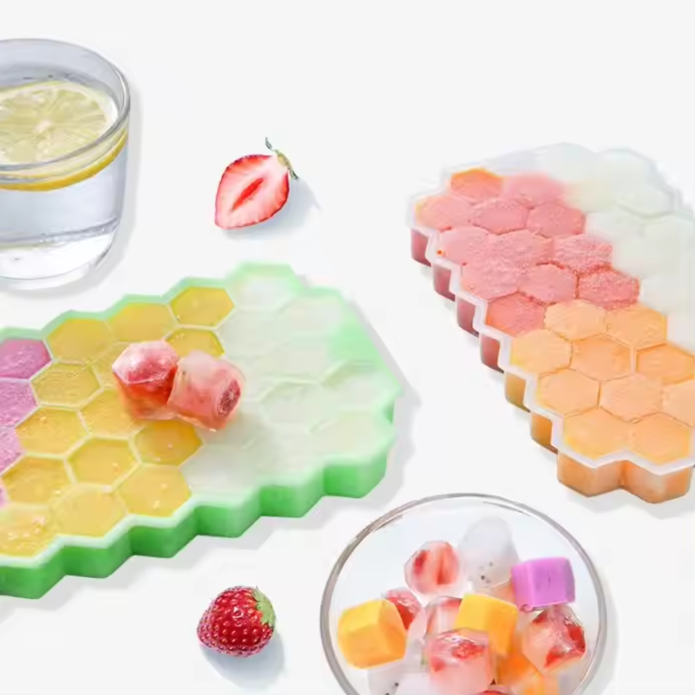 Honeycomb Silicone Ice Cube Mold – Easy Release & Creative Design