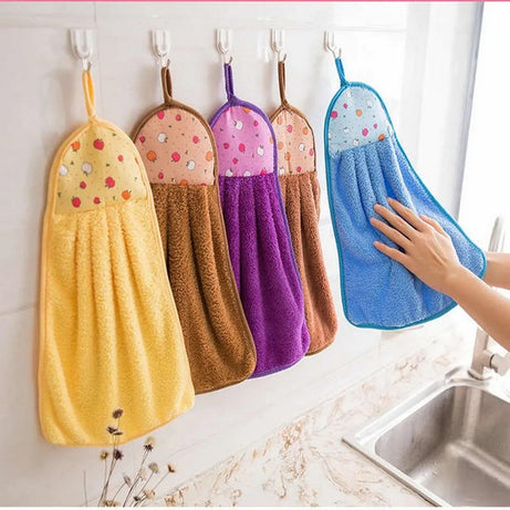 Pack of 4 Hanging Soft Hand Wipe Towel