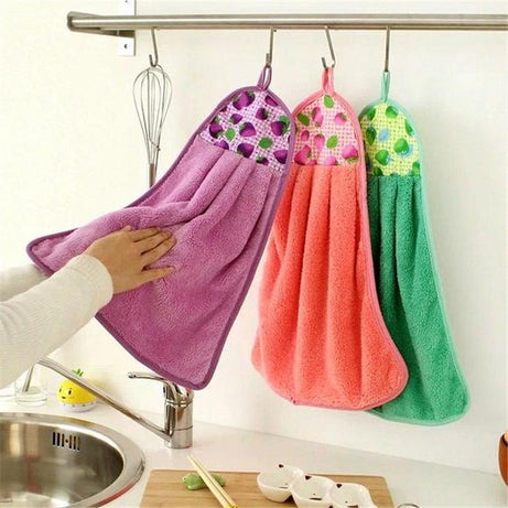 Pack of 4 Hanging Soft Hand Wipe Towel