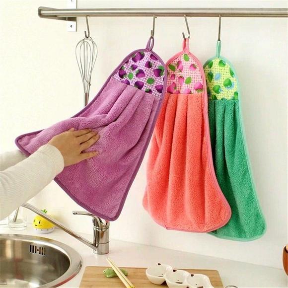 Pack of 4 Hanging Soft Hand Wipe Towel