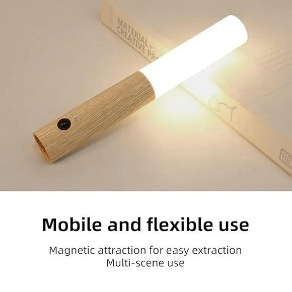 LED Wood Night Light Motion Sensor