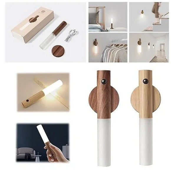 LED Wood Night Light Motion Sensor
