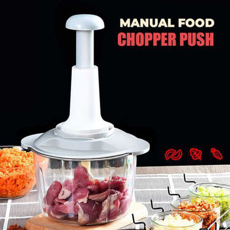 Manual Food Push Chopper For Vegetables & Meat