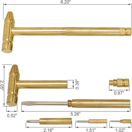 Mini Copper Hammer 5-in-1 Multifunctional Tool