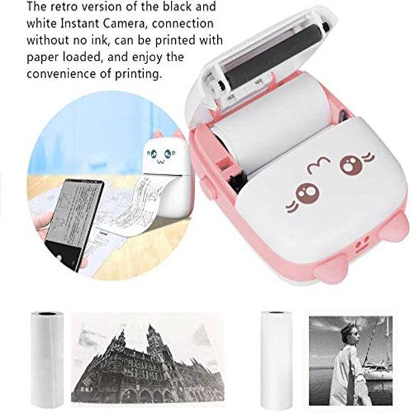 Mini Portable Pocket Thermal Printer Wireless Bluetooth Printer Printing Machine 57mm