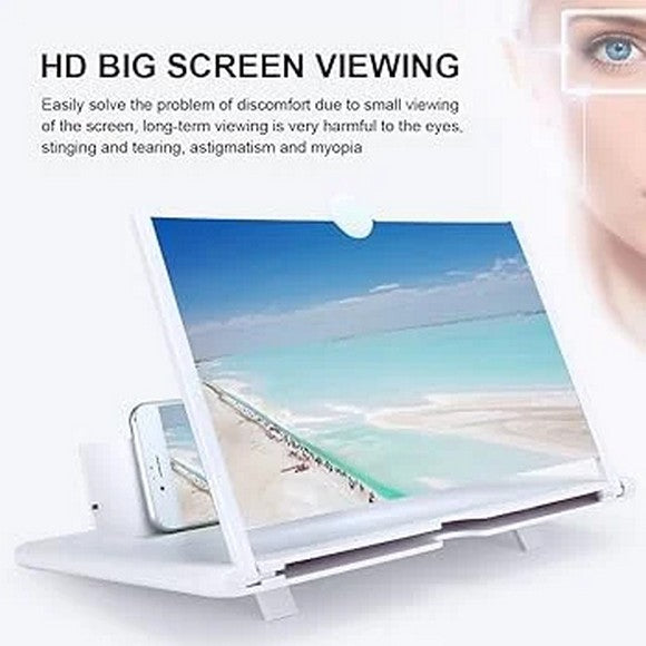 Mobile Phone Screen Magnifier Amplifier with Holder Stand