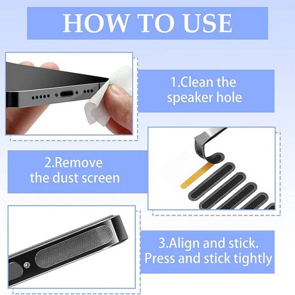 Mobile Phone Speaker Dustproof Net Stickers Pack Of 10