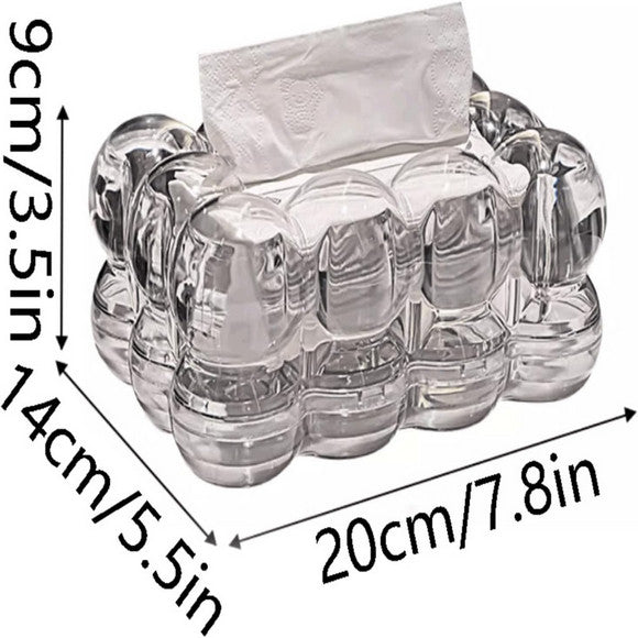 Modern Acrylic Bubble Tissue Napkin Holder