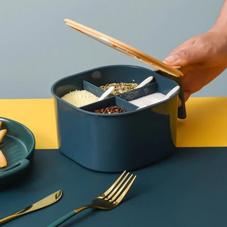 Modern Spice Kit 1000ml - 4 Grid Spice Jar