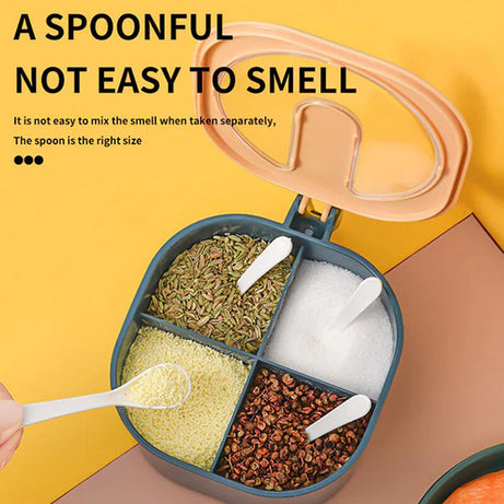 Modern Spice Kit 1000ml - 4 Grid Spice Jar