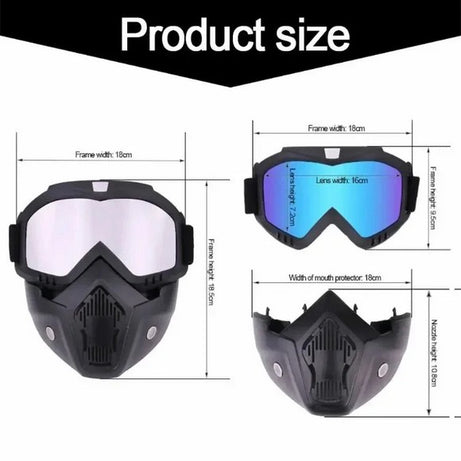 Motorcycle Helmet Mask, Windproof Motorcycle Riding Goggles