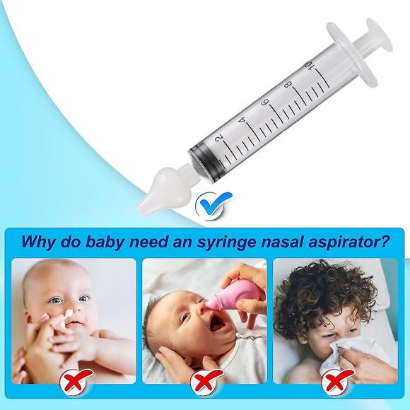 Nasal Syringe for Baby - 2PCS - Safe Silicon Baby Nasal Aspirator