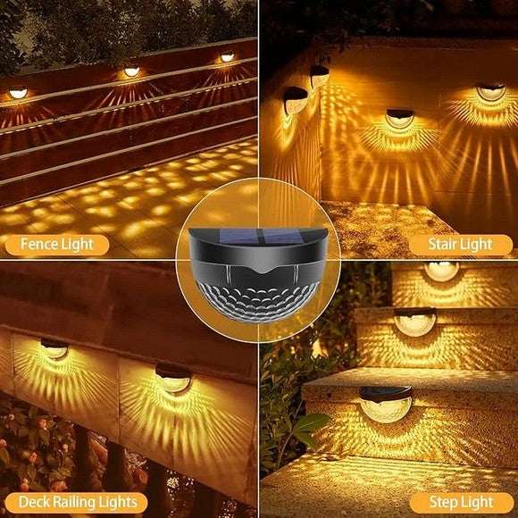 Pack Of 4 Waterproof Solar LED Wall Light Outdoor