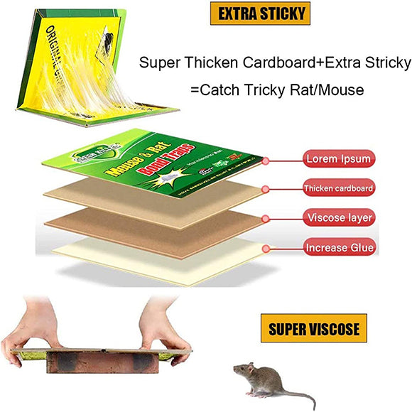 (Pack of 5) Mouse And Rat Glue Trap Board