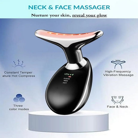 Rechargeable LED Facial Massager for Face & Neck