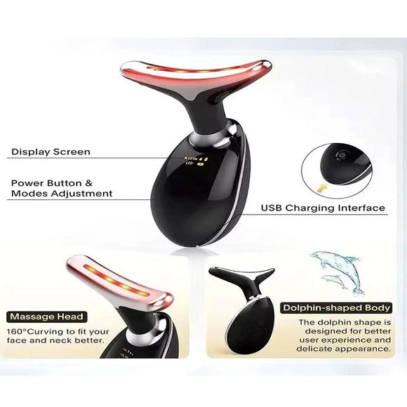 Rechargeable LED Facial Massager for Face & Neck