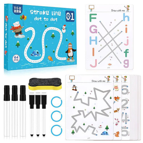 Reuseable Activity Book 64 Pcs