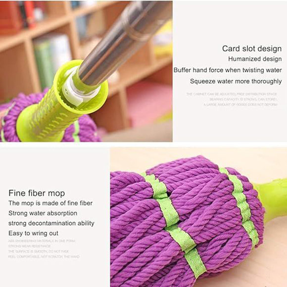 Self Wringing Twist Mop, Microfiber Squeeze Mop