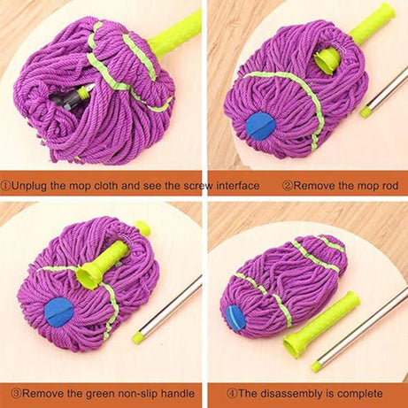 Self Wringing Twist Mop, Microfiber Squeeze Mop