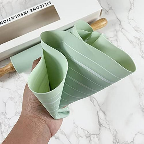 Silicone Food Grade Non-Stick Dough Mat & Roller Pin Set