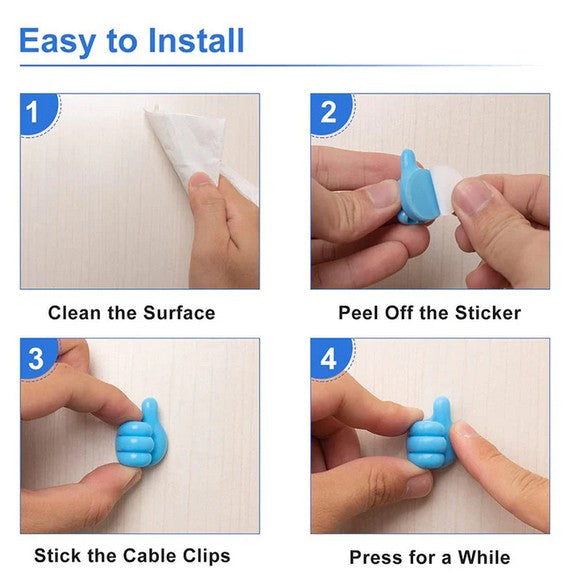 Silicone Thumb Wall Hook (20 Pcs)