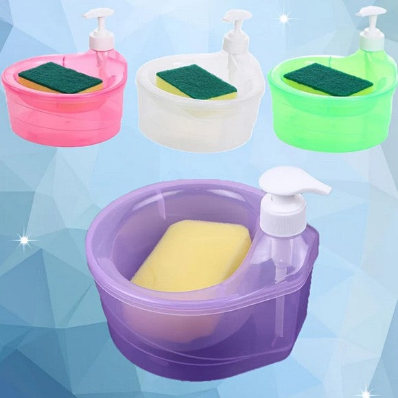 Sink Soap Pump & Scrub Organizer