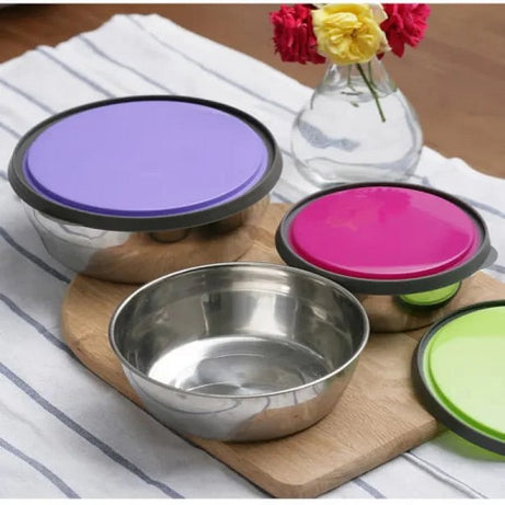 Stainless Steel 3 Pcs Food Storage Box Airtight