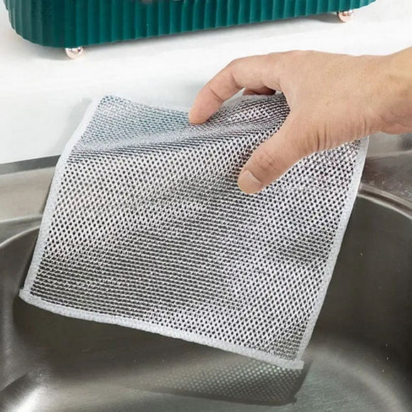 Steel Wire Dishwashing Cloth (Pack of 10)