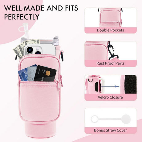 Tumbler Carrier Bag With Mobile Phone Pocket