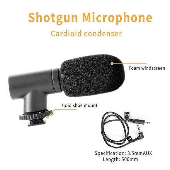 Video Vlogging Kits with Microphone LED Fill Light & Mini Tripod