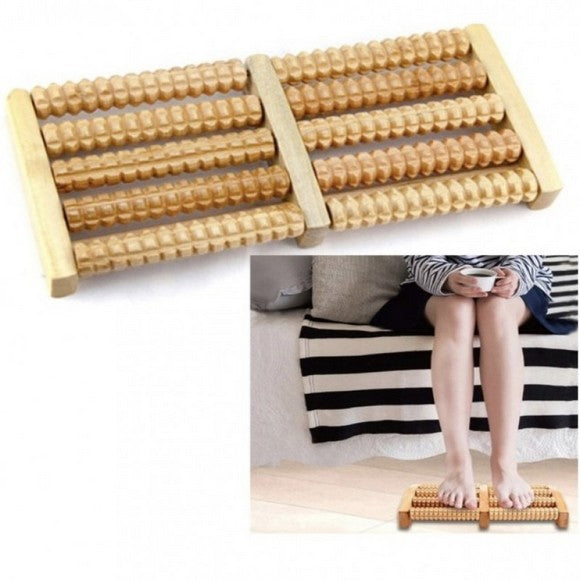 Wooden Roller Foot Massager