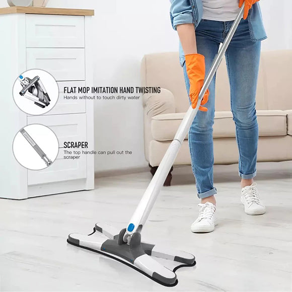 X-Type Microfiber Squeezing Twist Mop