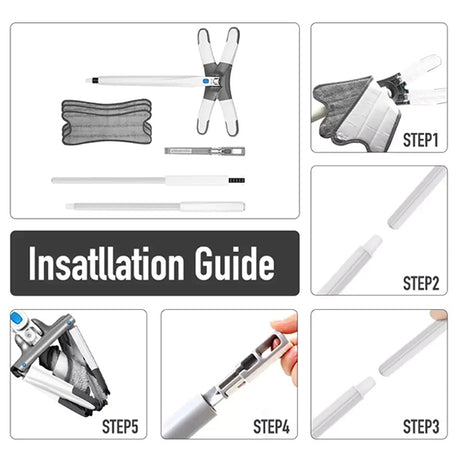 X-Type Microfiber Squeezing Twist Mop