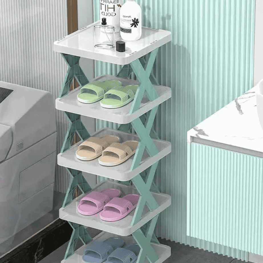 Foldable X Shape Shoe Rack