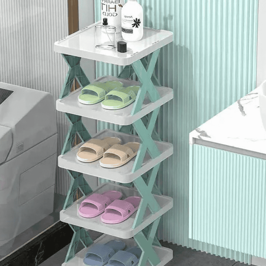 Foldable X Shape Shoe Rack