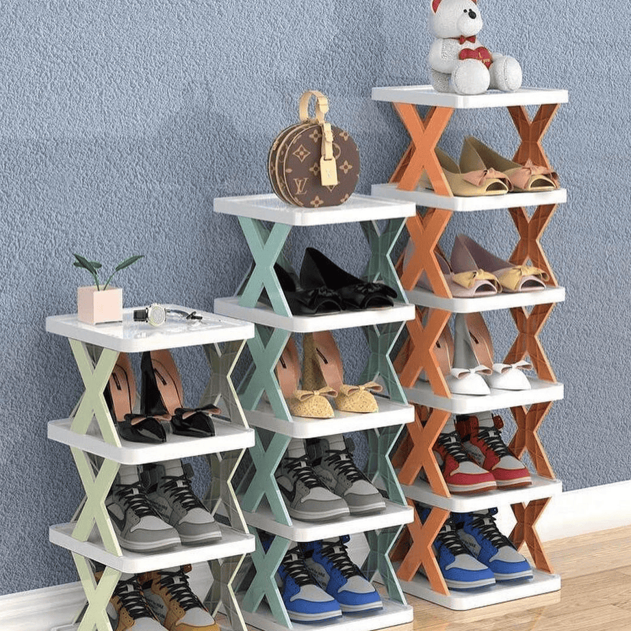 Foldable X Shape Shoe Rack