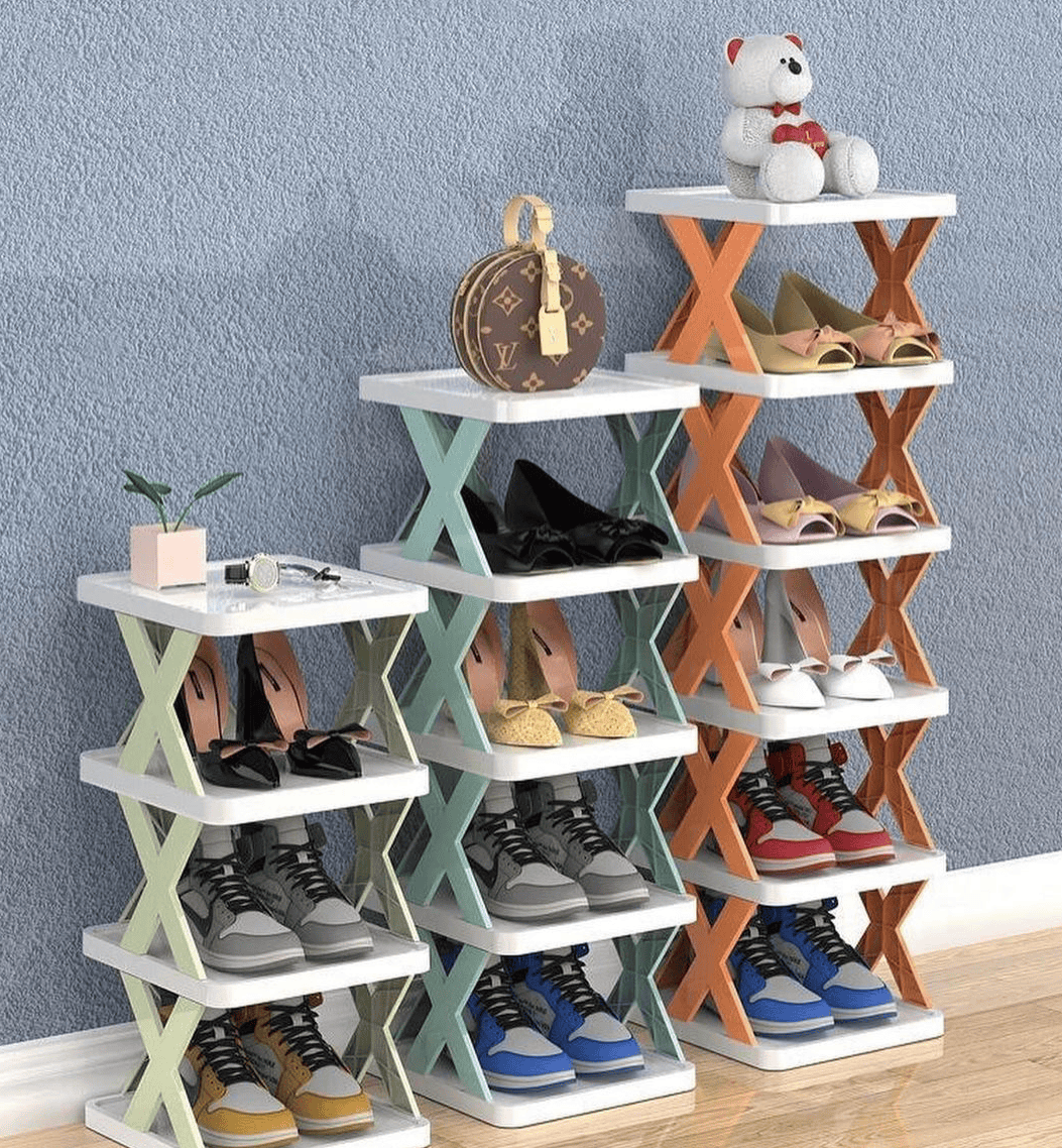 Foldable X Shape Shoe Rack