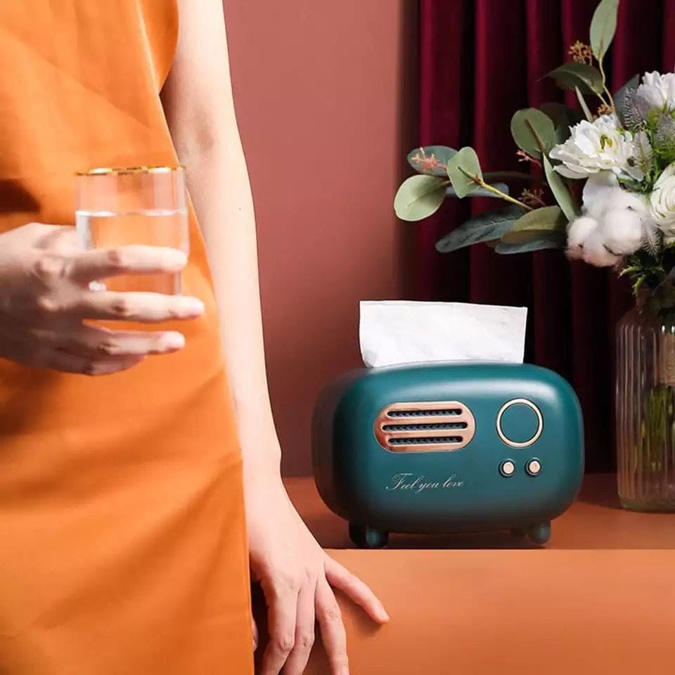 Nordic Retro Radio Model Tissue Box