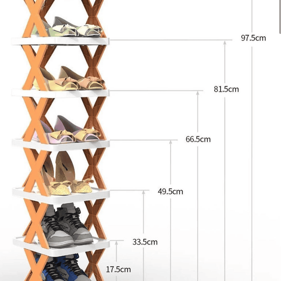 Foldable X Shape Shoe Rack