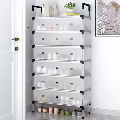 Multilayer Dustproof Shoes Rack – Spacious & Durable Organizer