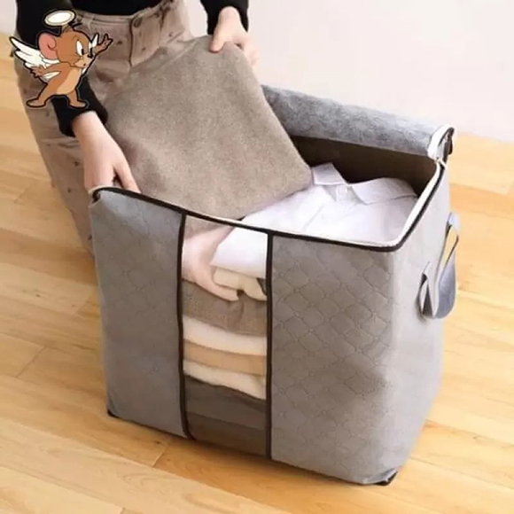 Pack Of 5 Portable Bamboo Charcoal Clothes Blanket Large Folding Bag Storage Box Organizer Price in Pakistan