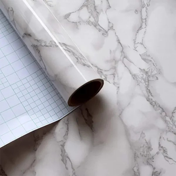 Self-Adhesive White Marble Sheet 60cm*2m